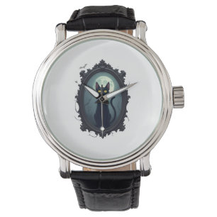 Haunted Cat Mirror Watch