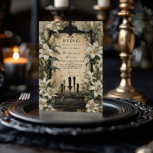 Haunted Coffin Candle Gothic Gathering Invitation