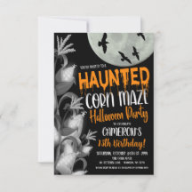 Haunted Corn Maze Invitation