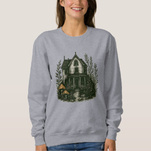 Haunted Cottage-Shirt – Gothic Cottagecore House Sweatshirt