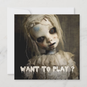Haunted Doll Invitation