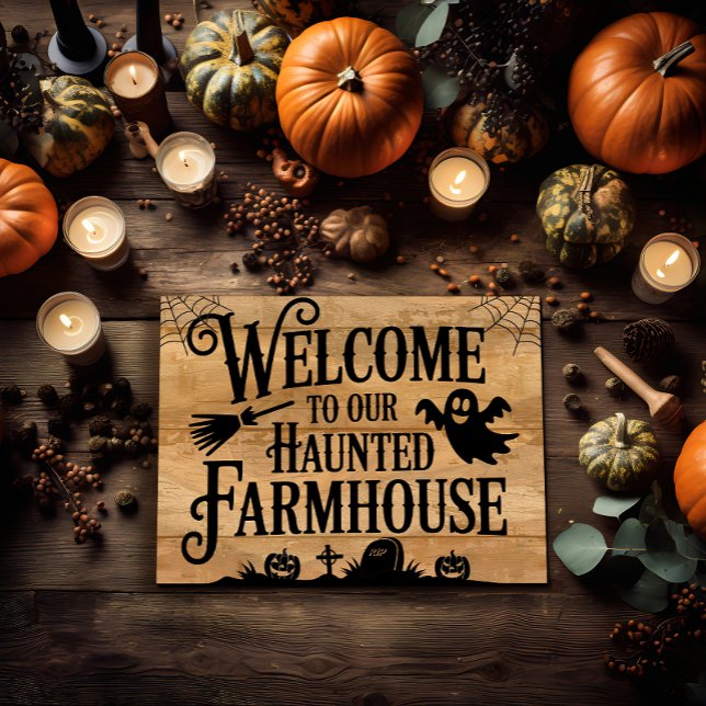 Haunted Farmhouse Vintage Welcome Sign (Creator Uploaded)