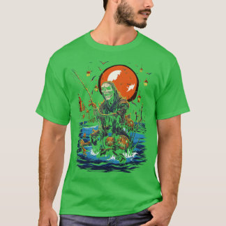 Haunted Fishing Trip Spooky Halloween Angler 2 T-Shirt