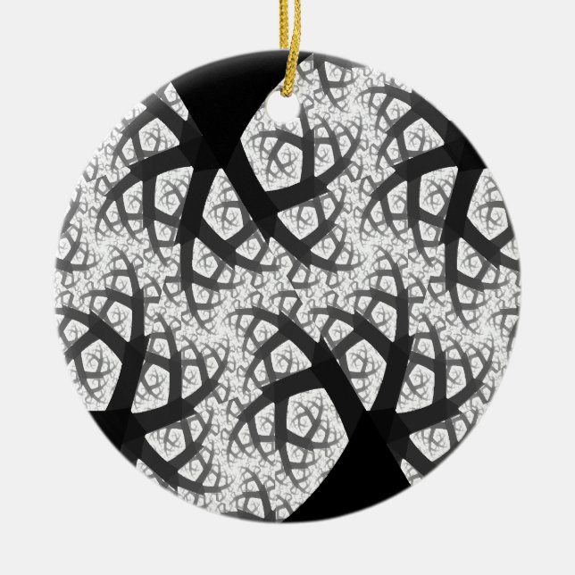 Haunted Forest Gothic Medallion Ceramic Ornament (Front)