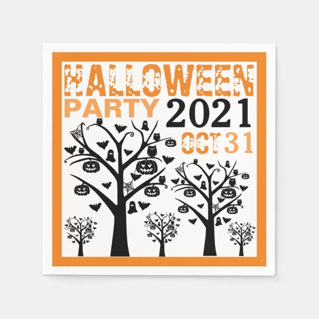 Haunted Forest, Halloween Napkins (Front)