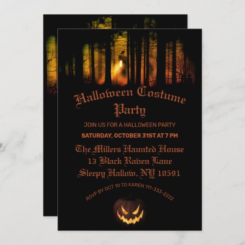 Haunted Forest Halloween Party Invitation