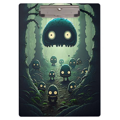 Haunted Forest _ Spooky Monsters Clipboard