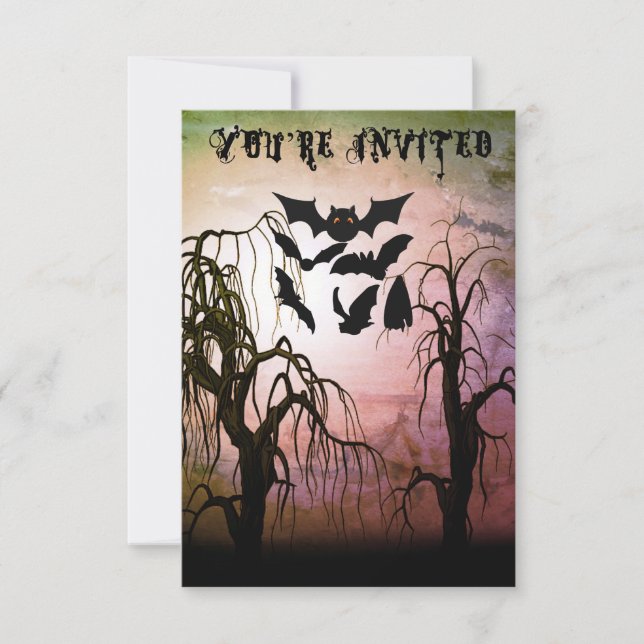 Haunted Forest Teen Halloween Party Invitation (Front)
