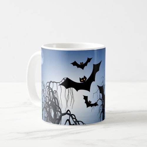 Haunted Forest with Bats Coffee Mug