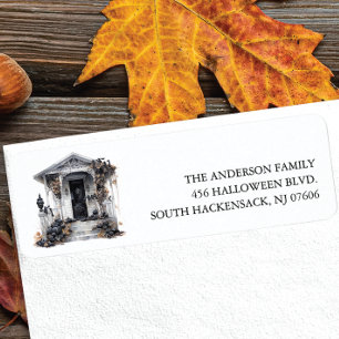 Haunted Front Porch Return Address Label