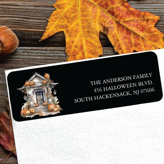 Haunted Front Porch Return Address Label (Creator Uploaded)