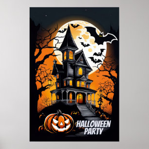 Haunted Gala, Halloween Party Poster