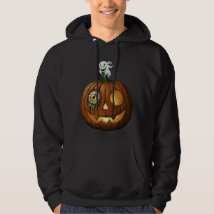 Haunted Ghost & Dripping Eyeball Jack-O-Lantern Hoodie