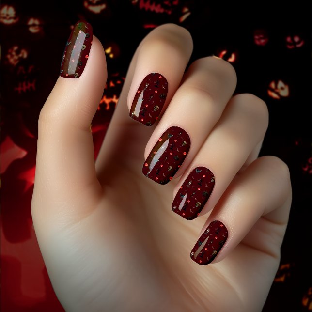 Haunted Gothic Halloween Minx Nail Art (Creator Uploaded)