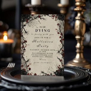 Haunted Gothic Rose Halloween Celebration Invitation