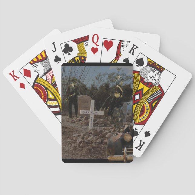 Haunted Graveyard in Tombstone Poker Cards (Back)