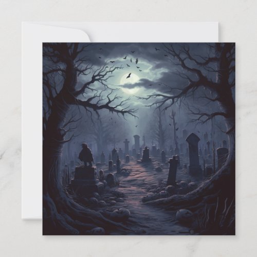 Haunted Graveyard Twilights Necropolis Invitation