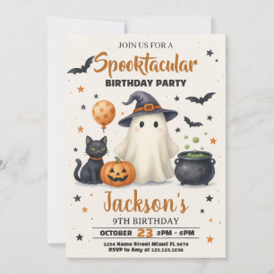 Haunted Halloween Birthday Invitation