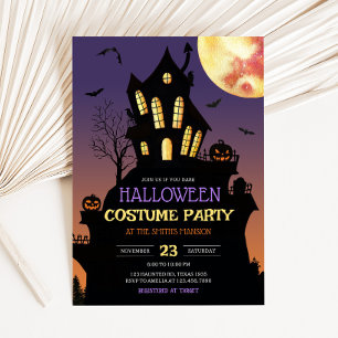 Haunted Halloween Costume Party Invitation