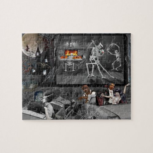 Haunted Halloween Drive_in Jigsaw Puzzle