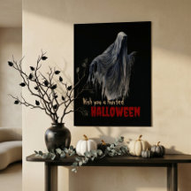 Haunted Halloween Ghost Gothic Wall Art Poster