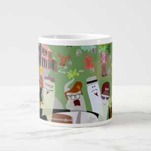 Haunted Halloween Graveyard Party Giant Coffee Mug