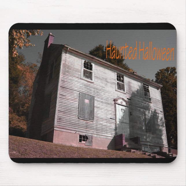 Haunted Halloween Home Mouse Pad (Front)