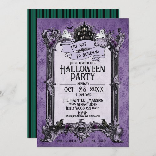 Haunted Halloween House Party Invitation