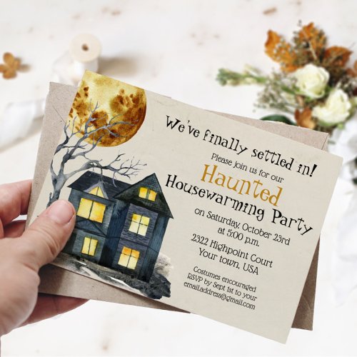 Haunted Halloween Housewarming Party Invitation