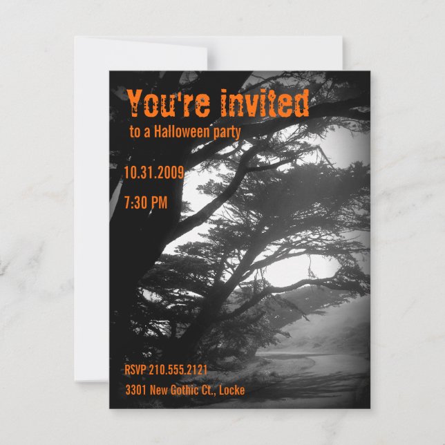 Haunted Halloween Invitations (Front)