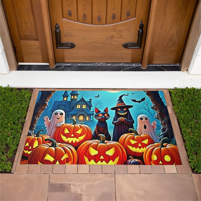 Haunted Halloween Night Design Doormat (Outdoor)