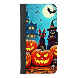 Haunted Halloween Night Design iPhone 8/7 Wallet Case