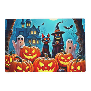 Haunted Halloween Night Design Placemat