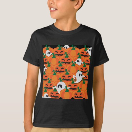 Haunted Halloween Pumpkin Patch Ghosts T_Shirt