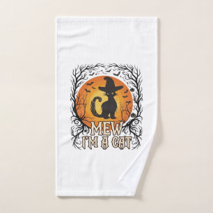 Haunted Halloween Pumpkin Spooky Night Ghost Silho Hand Towel