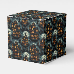 Haunted Halloween Scene Favor Boxes