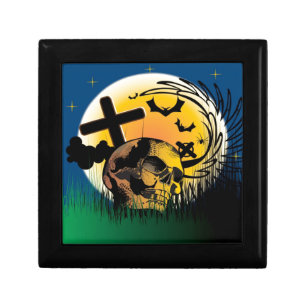 Haunted Halloween Scene Gift Box