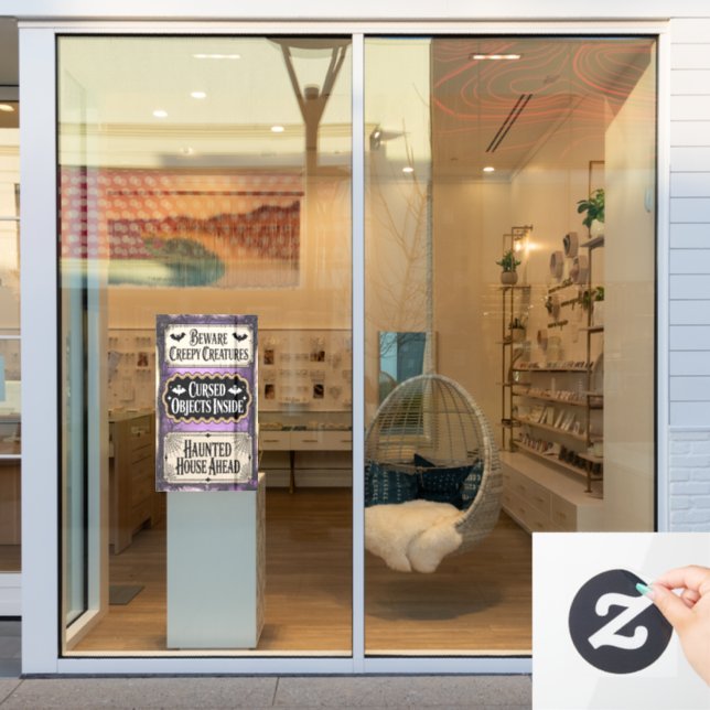 Haunted Halloween signs (Store Window)