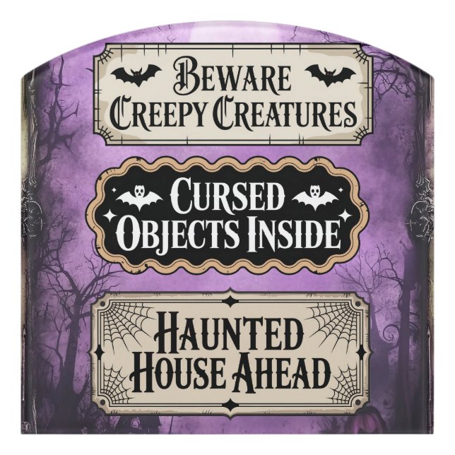 Haunted Halloween signs (Contour Front)