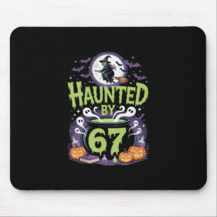 Haunted Halloween Skeleton Haunted Six Seven Numbe Mouse Pad