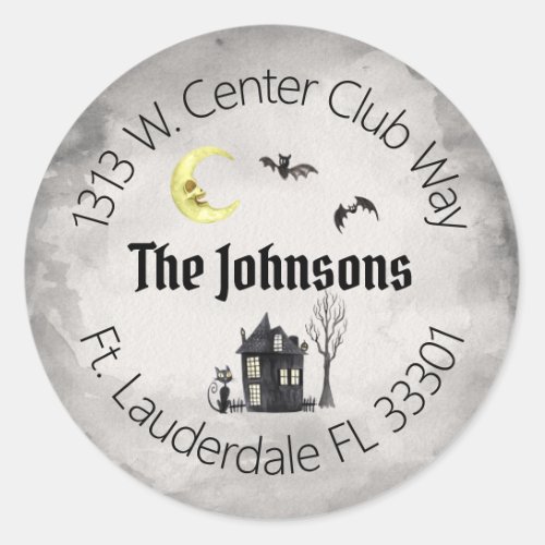 Haunted Halloween Spooky Return Address Labels