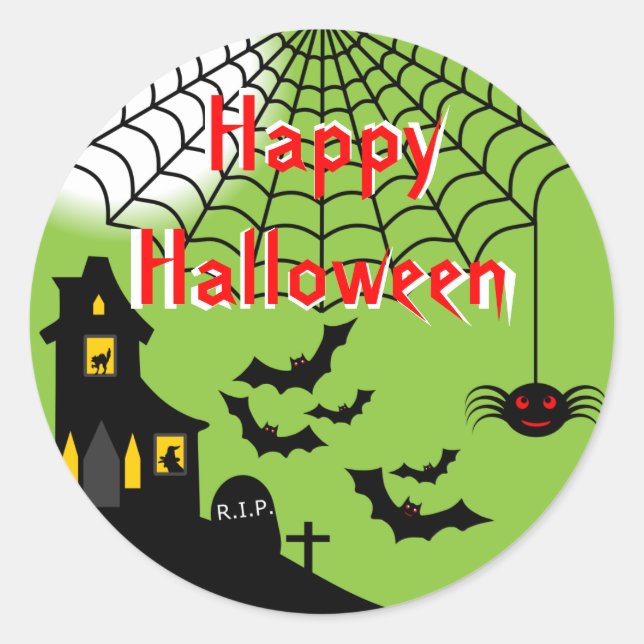 Haunted Halloween Stickers (Front)