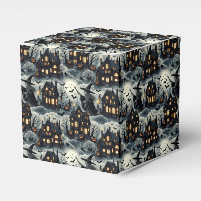 Haunted Halloween Theme Favor Boxes (Front Side)