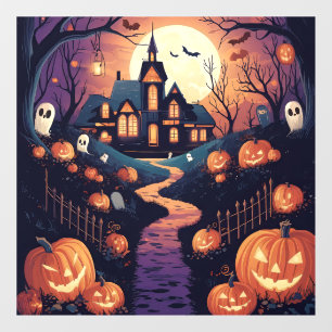 Haunted Halloween Window Cling