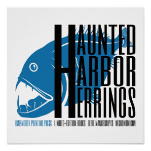 Haunted Harbor Herrings Printing Press Poster