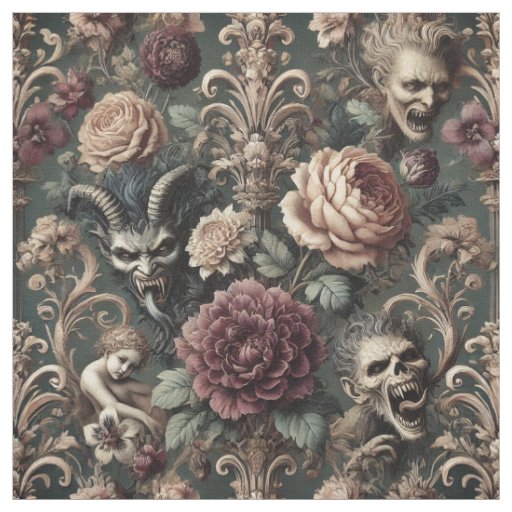 Haunted Harmonics – Gothic Statement Tile Fabric