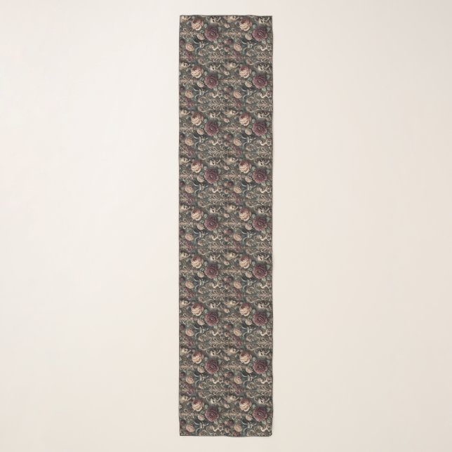 Haunted Harmonics – Gothic Victorian Elongated Scarf (Front)