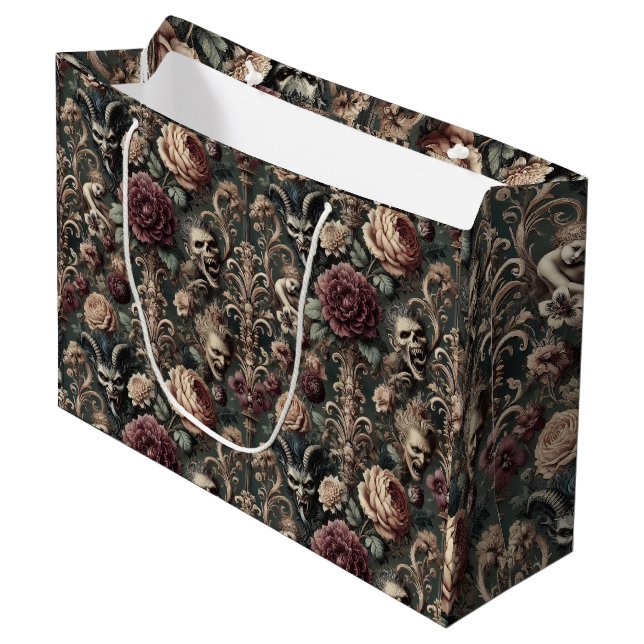 Haunted Harmonics – Gothic Victorian  Large Gift Bag (Front Angled)
