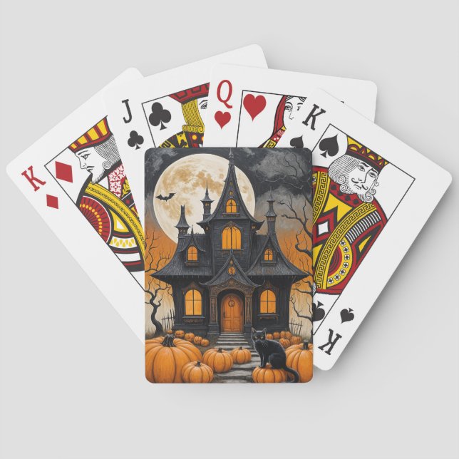 Haunted Harvest Night Poker Cards (Back)