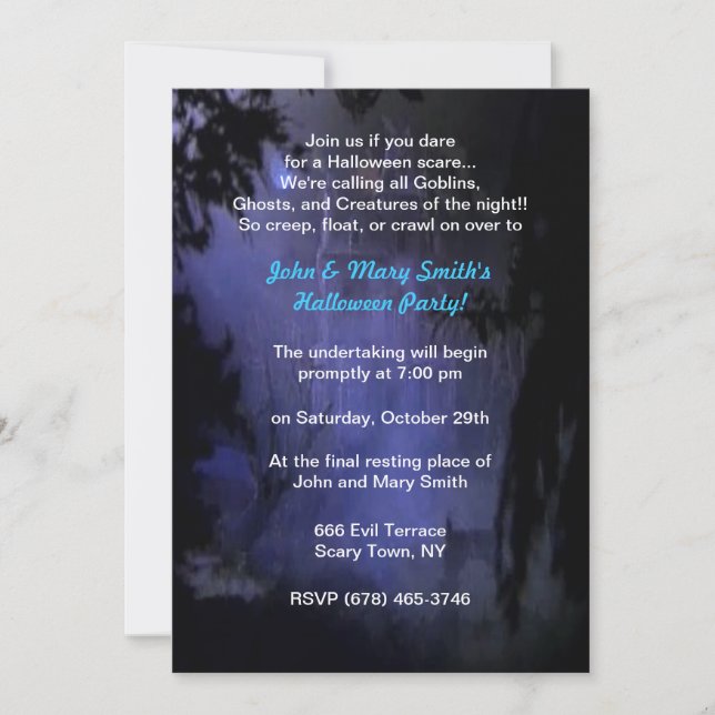Haunted Hill House Party Invitations (Front)